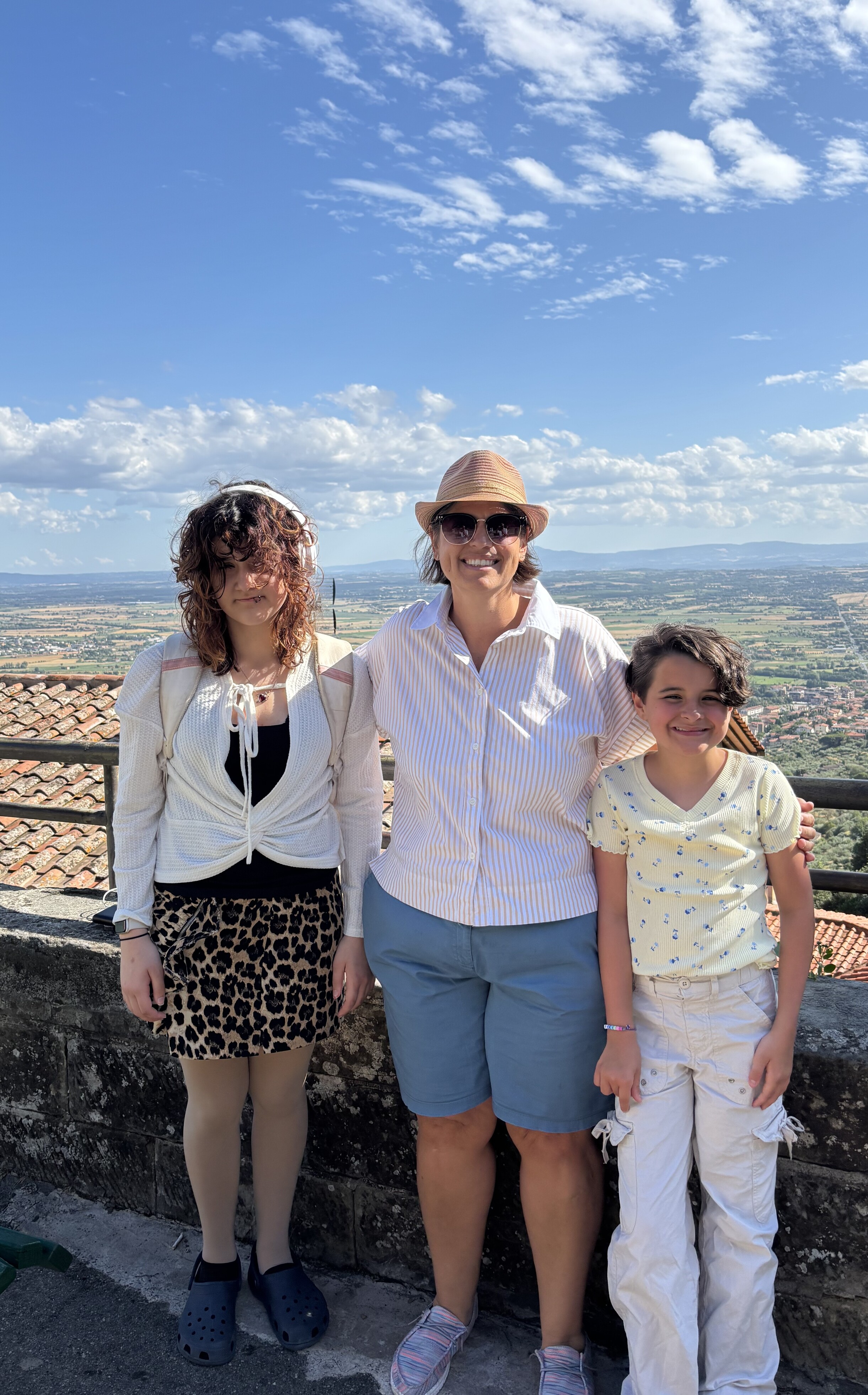 Lauren Debelius and Kids in Italy